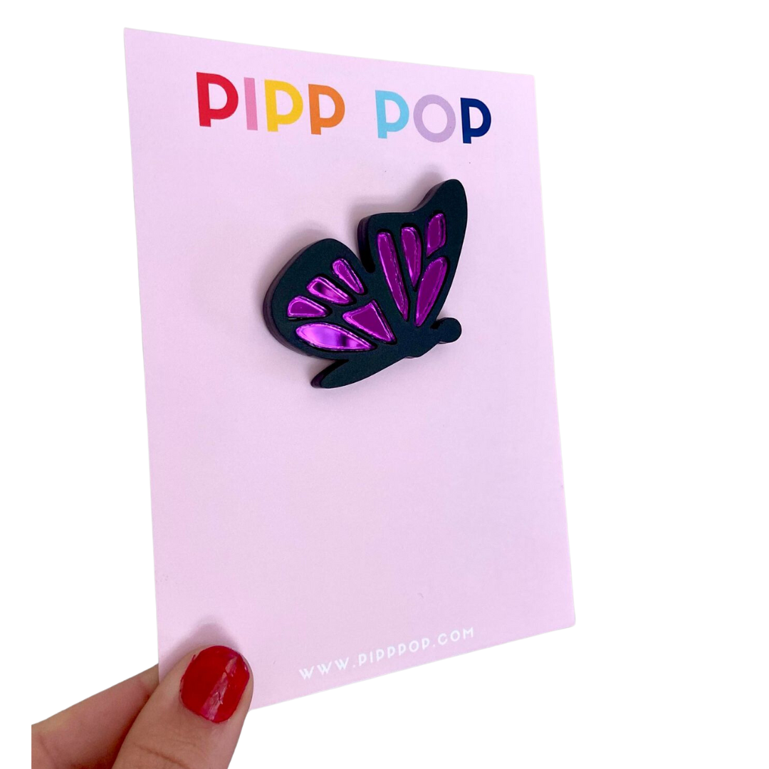 Butterfly Brooch - 4 Colours Available-Pipp Pop