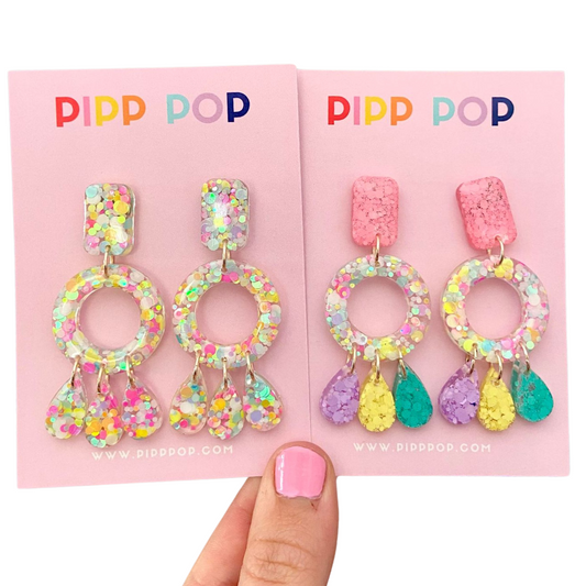 Aria Glitter Dangles - Fairy Dust - 2 styles available-Pipp Pop