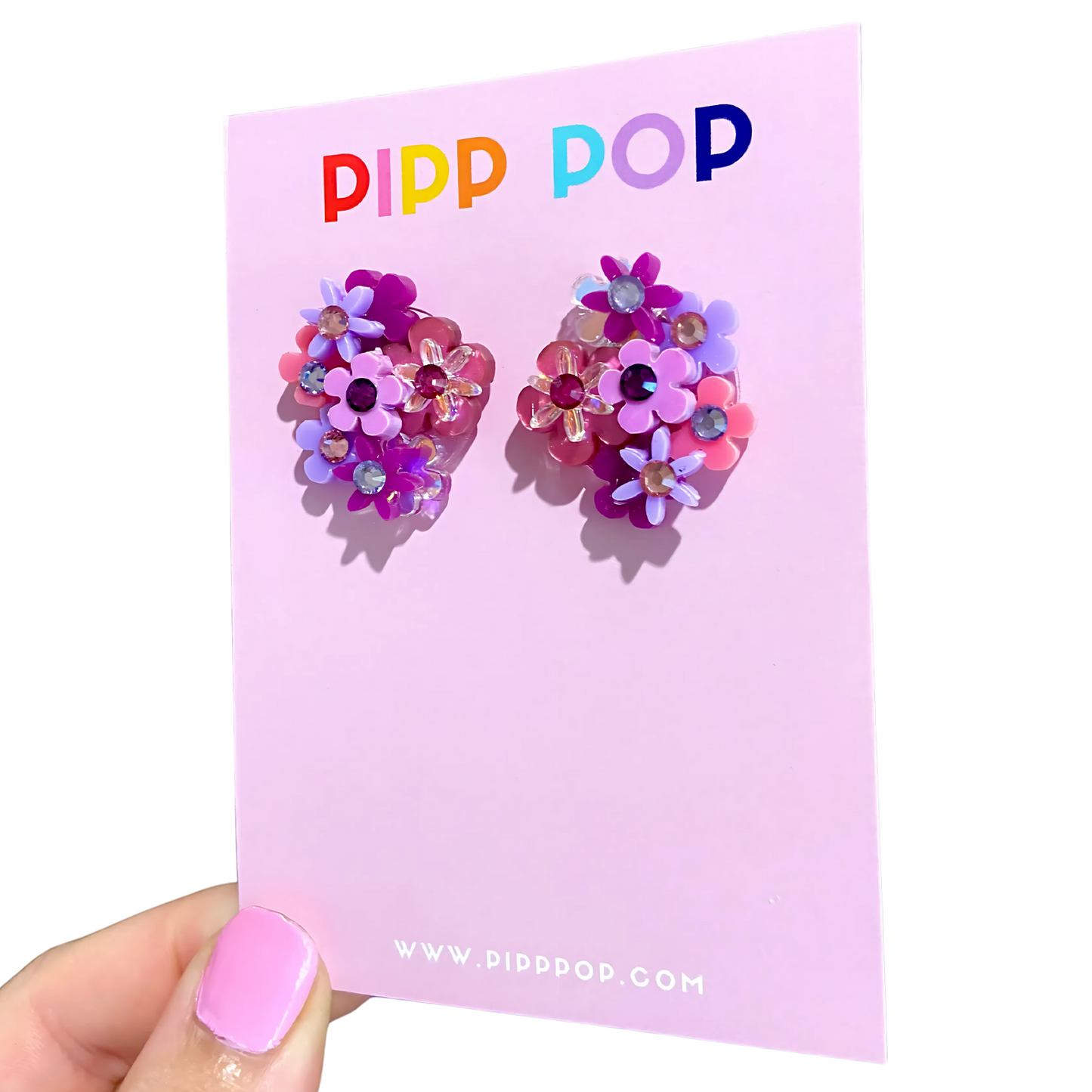 Flower Bouquet Studs - 8 Colours Available-Pipp Pop