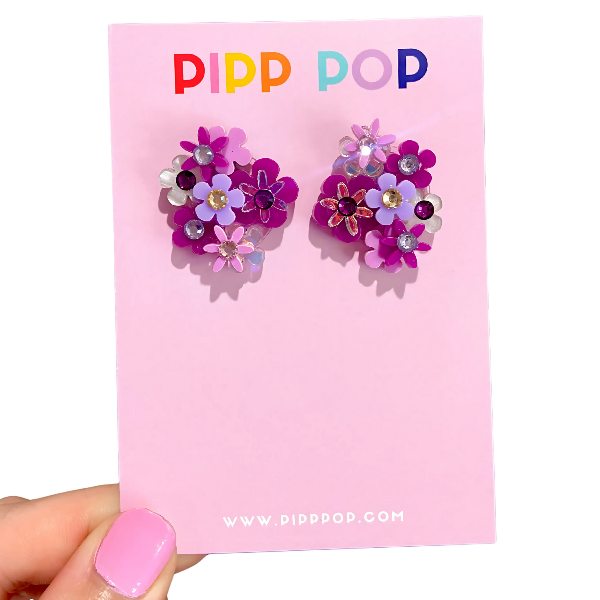 Flower Bouquet Studs - 8 Colours Available-Pipp Pop