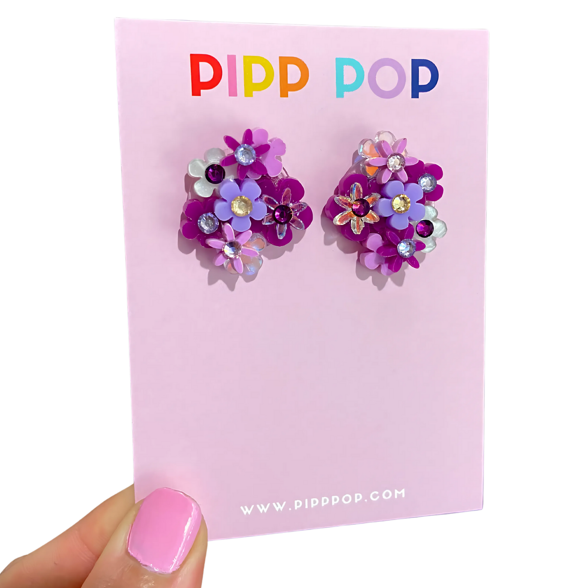 Flower Bouquet Studs - 8 Colours Available-Pipp Pop