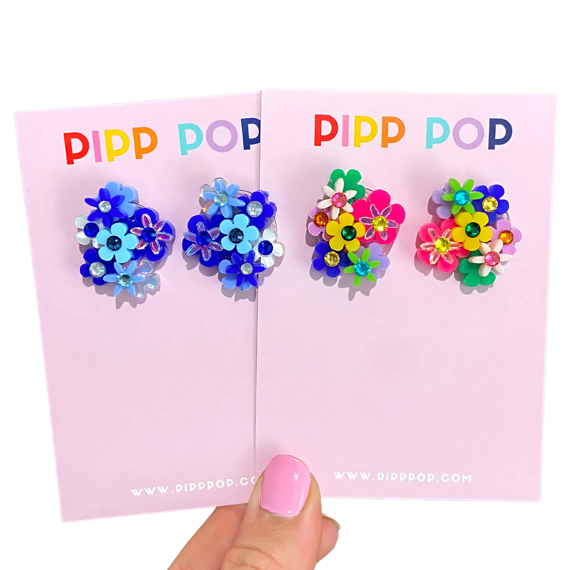 Flower Bouquet Studs - 8 Colours Available-Pipp Pop
