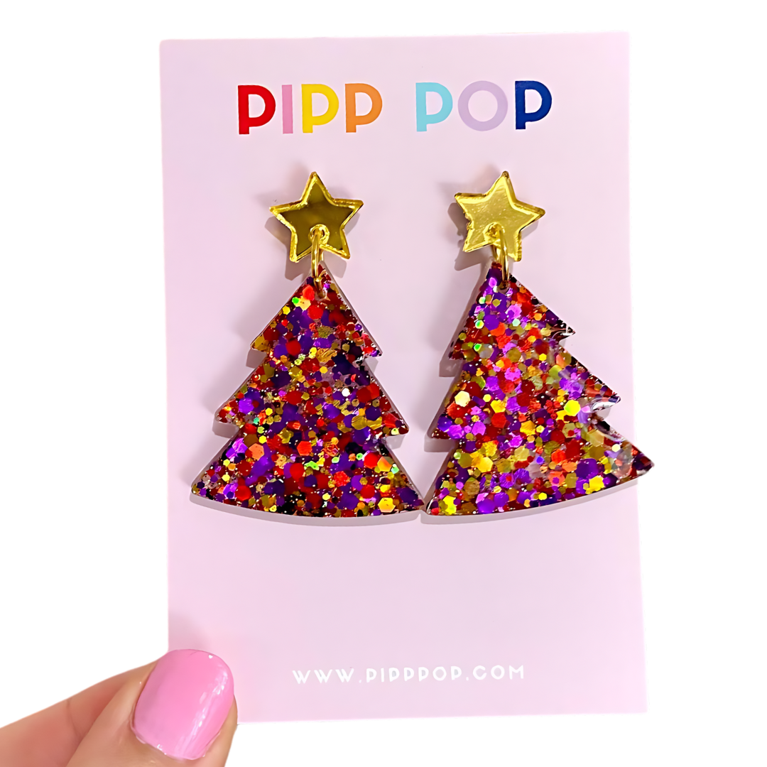 2024 Glitter Christmas Tree Dangles - 22 Styles Available-Pipp Pop