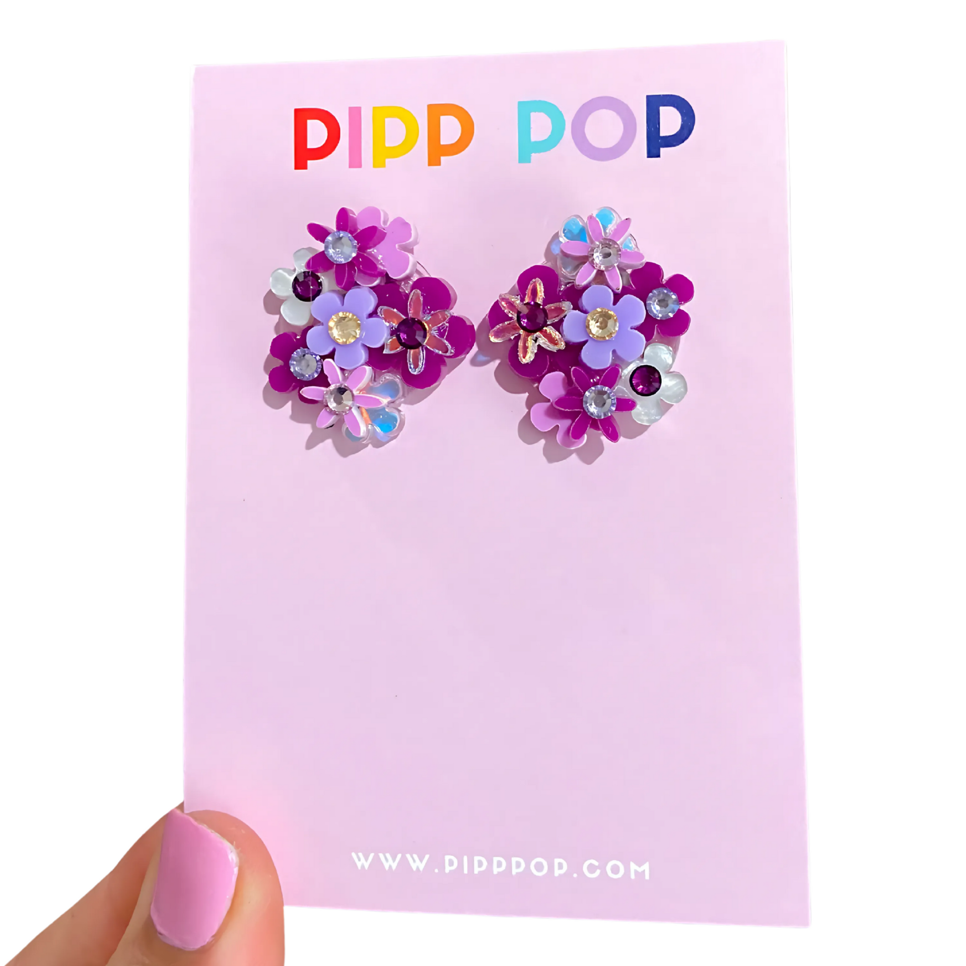 Flower Bouquet Studs - 8 Colours Available-Pipp Pop