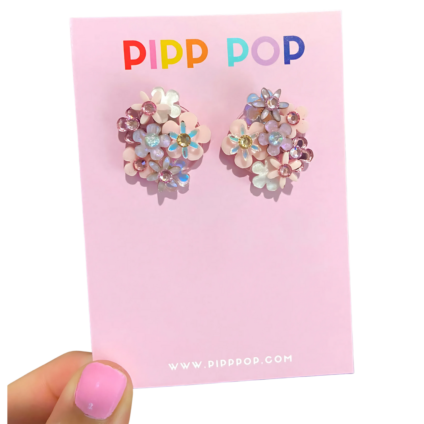 Flower Bouquet Studs - 8 Colours Available-Pipp Pop