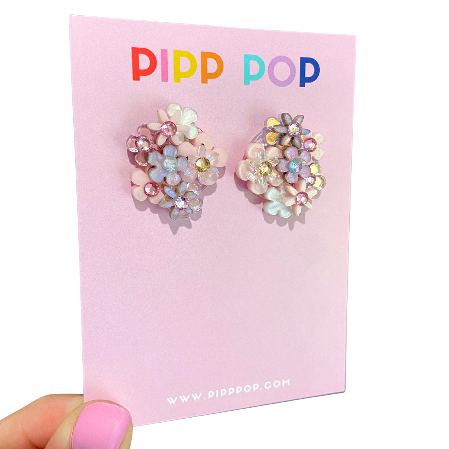 Flower Bouquet Studs - 8 Colours Available-Pipp Pop