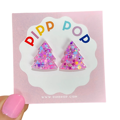 2024 Glitter Christmas Tree Studs - 21 Styles Available-Pipp Pop