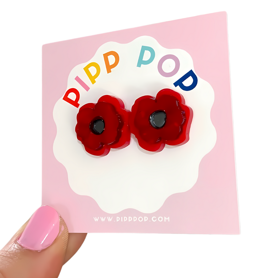 Pip's Poppy Studs - 3 Colours Available-Pipp Pop