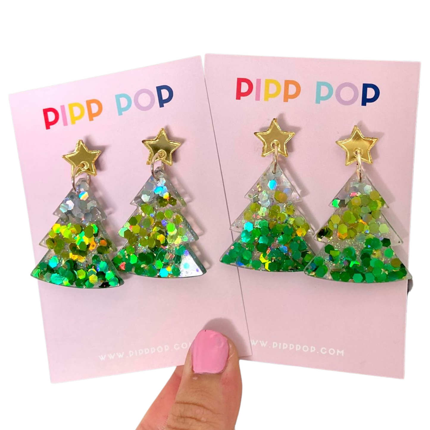Glitter Christmas Tree Dangles - 11 Styles Available-Pipp Pop