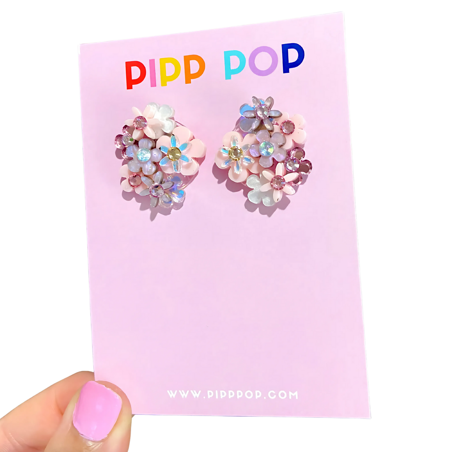 Flower Bouquet Studs - 8 Colours Available-Pipp Pop