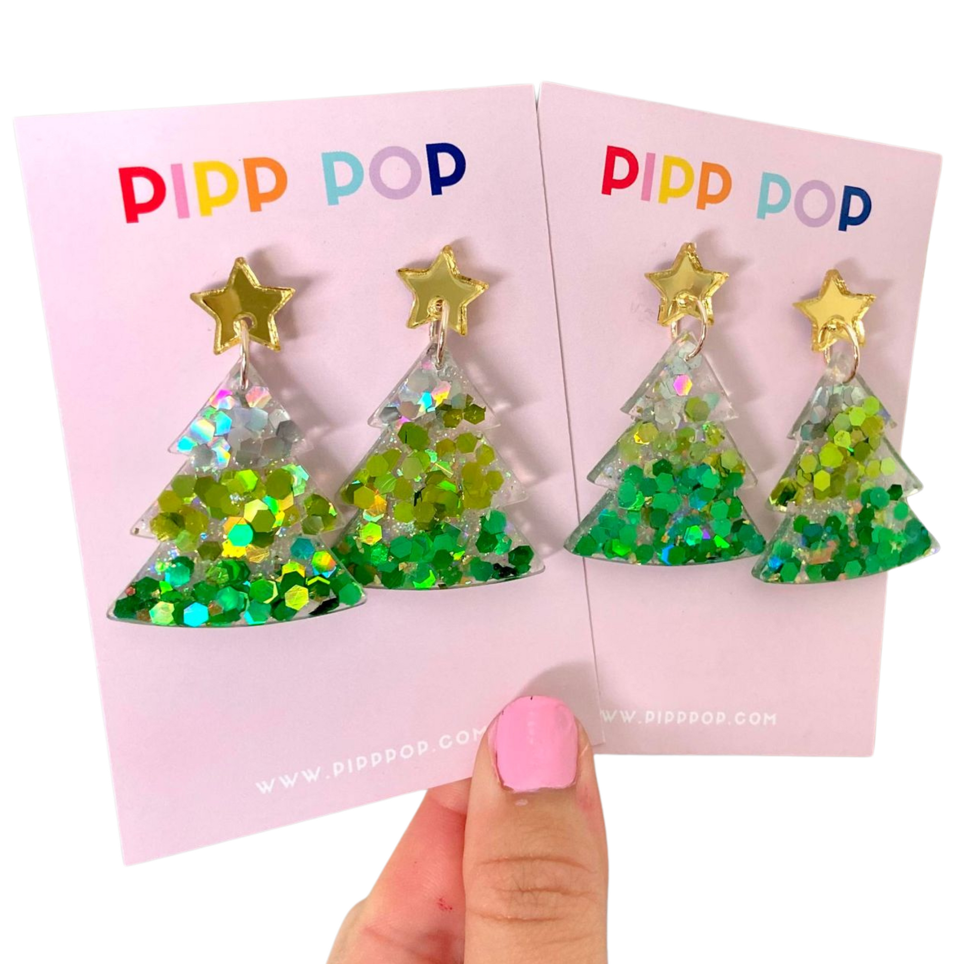 Glitter Christmas Tree Dangles - 11 Styles Available-Pipp Pop