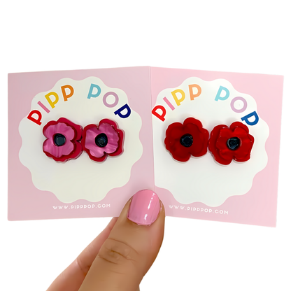 Pip's Poppy Studs - 3 Colours Available-Pipp Pop