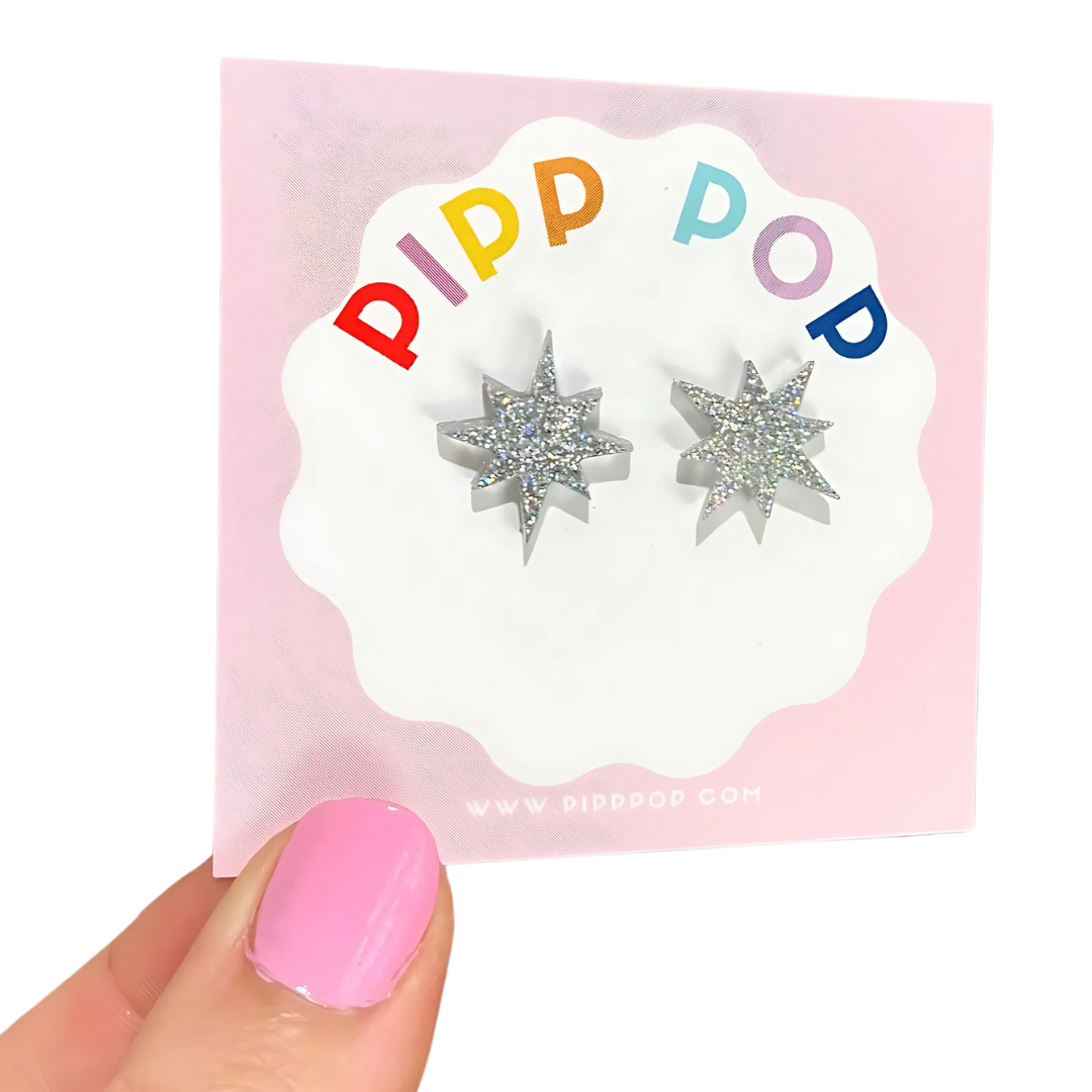 2024 Glitter Star Studs - 8 Styles Available-Pipp Pop