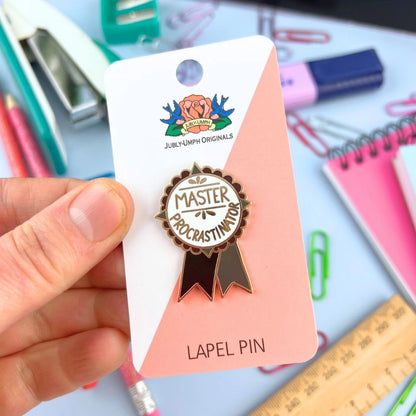 Master Procrastinator Award Lapel Pin-Pipp Pop