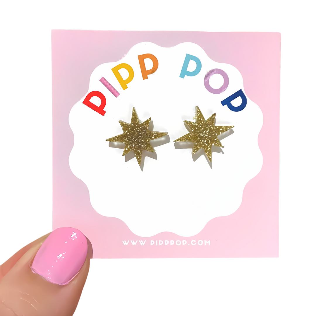 2024 Glitter Star Studs - 8 Styles Available-Pipp Pop