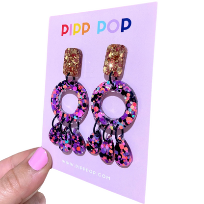 Aria Glitter Dangles - Spooky - 2 Styles available-Pipp Pop