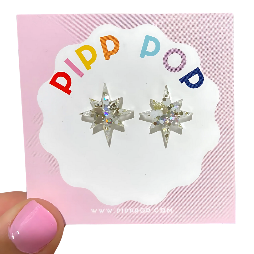 2024 Glitter Star Studs - 8 Styles Available-Pipp Pop