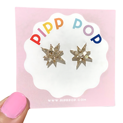 2024 Glitter Star Studs - 8 Styles Available-Pipp Pop