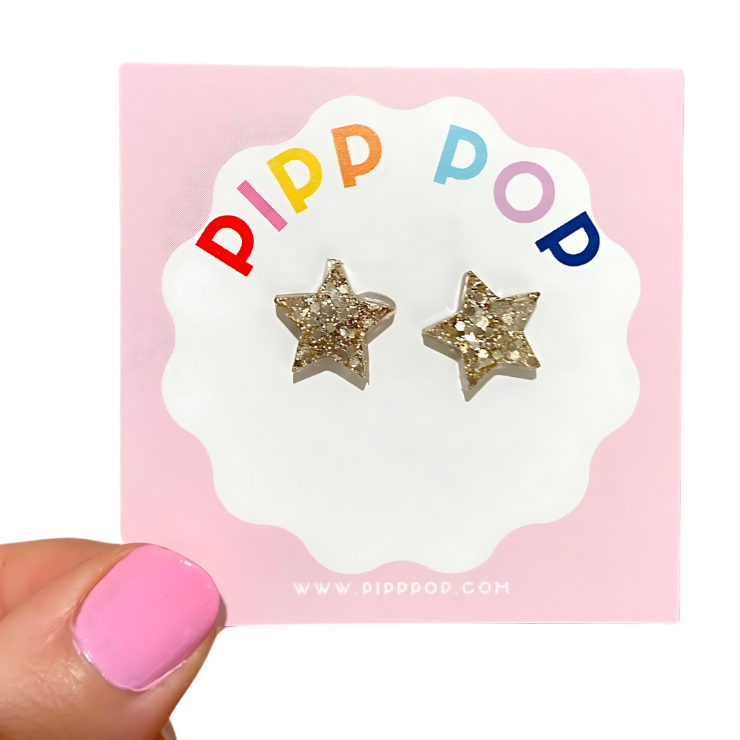 2024 Glitter Star Studs - 8 Styles Available-Pipp Pop