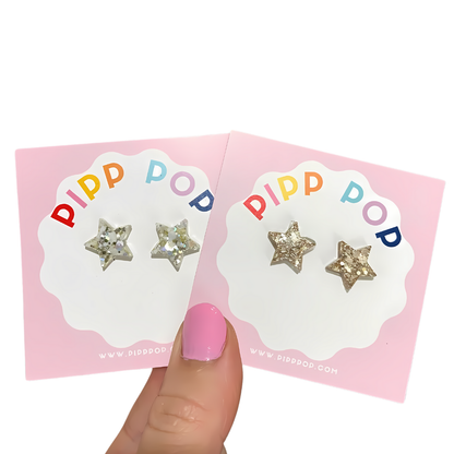 2024 Glitter Star Studs - 8 Styles Available-Pipp Pop