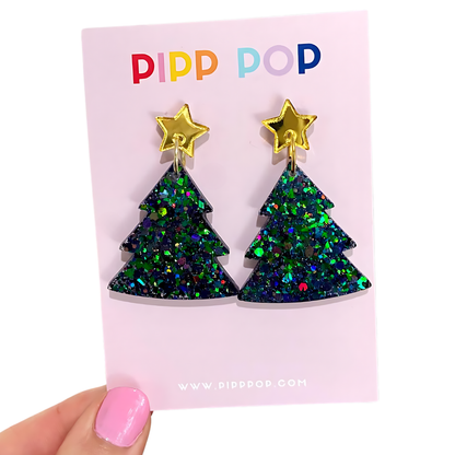 2024 Glitter Christmas Tree Dangles - 22 Styles Available-Pipp Pop