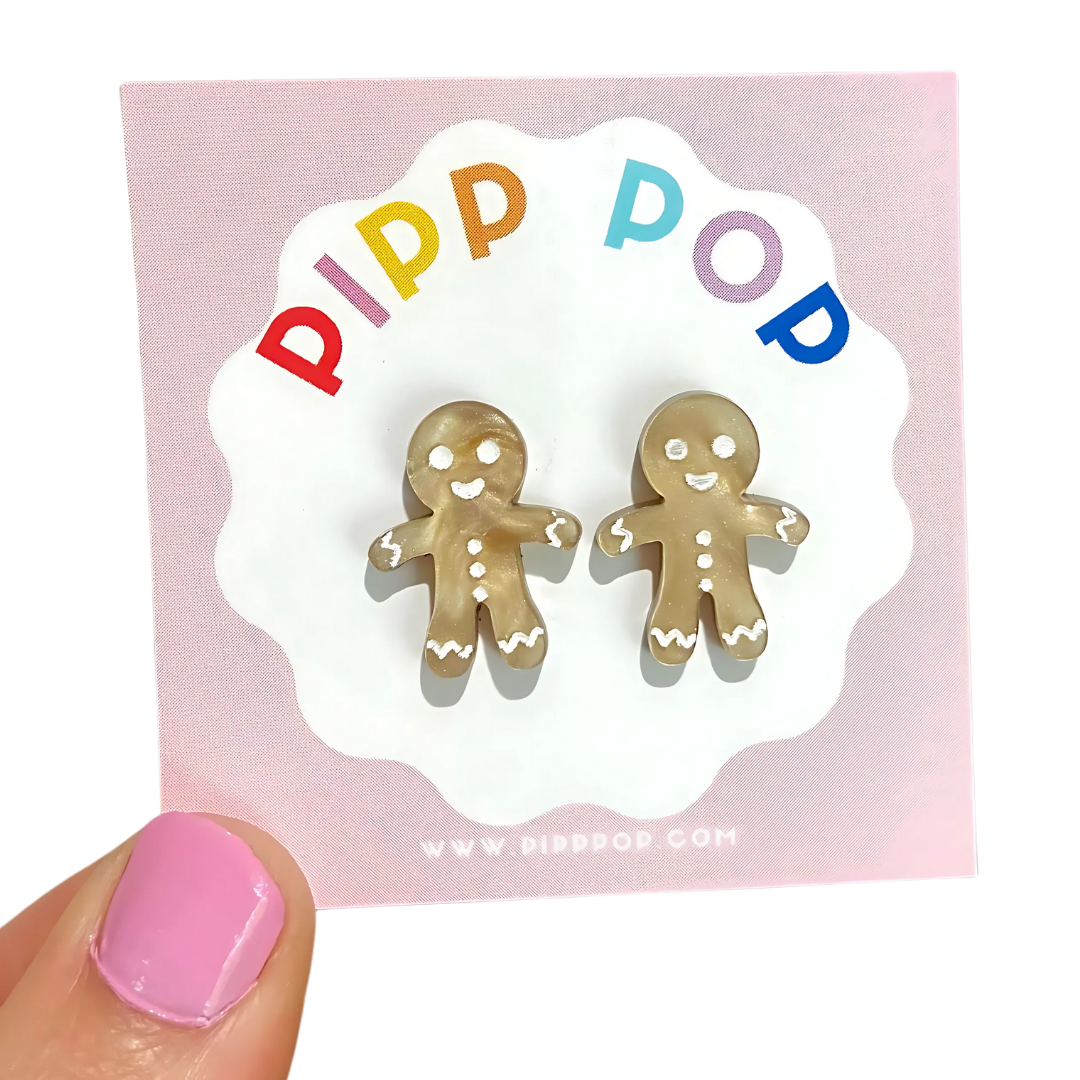 2024 Gingerbread Man Studs-Pipp Pop