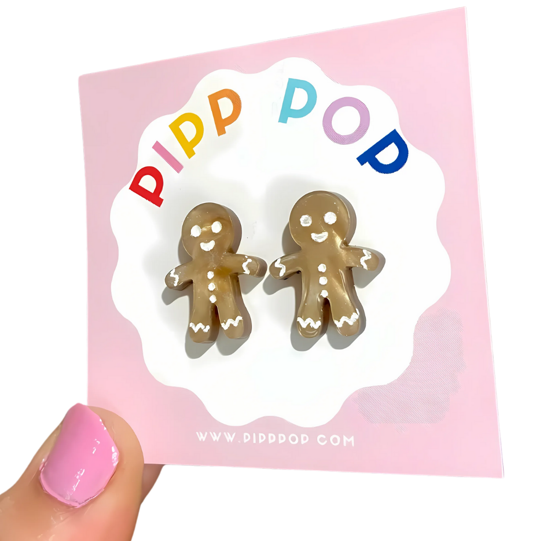 2024 Gingerbread Man Studs-Pipp Pop