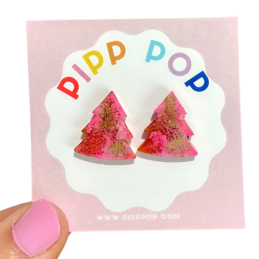 2024 Glitter Christmas Tree Studs - 21 Styles Available-Pipp Pop