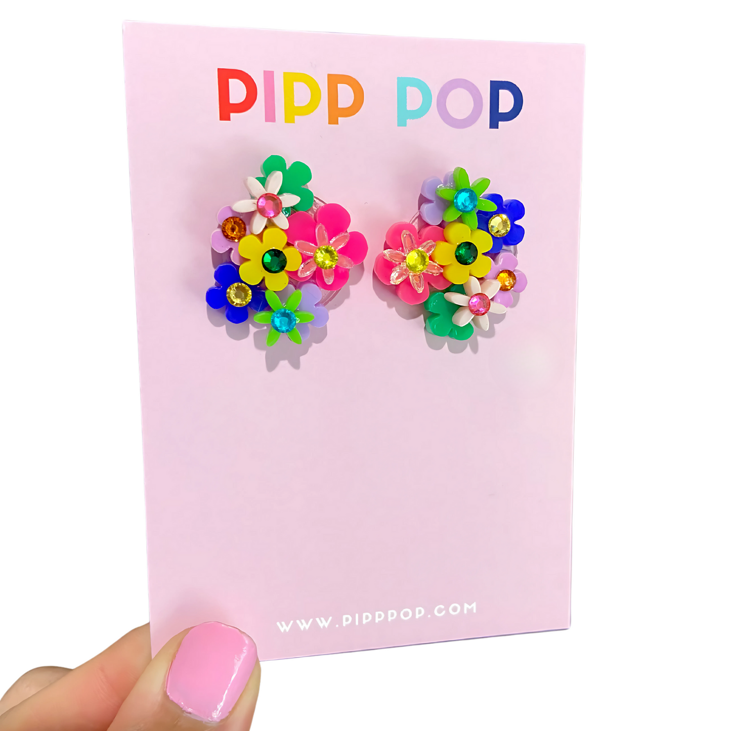 Flower Bouquet Studs - 8 Colours Available-Pipp Pop