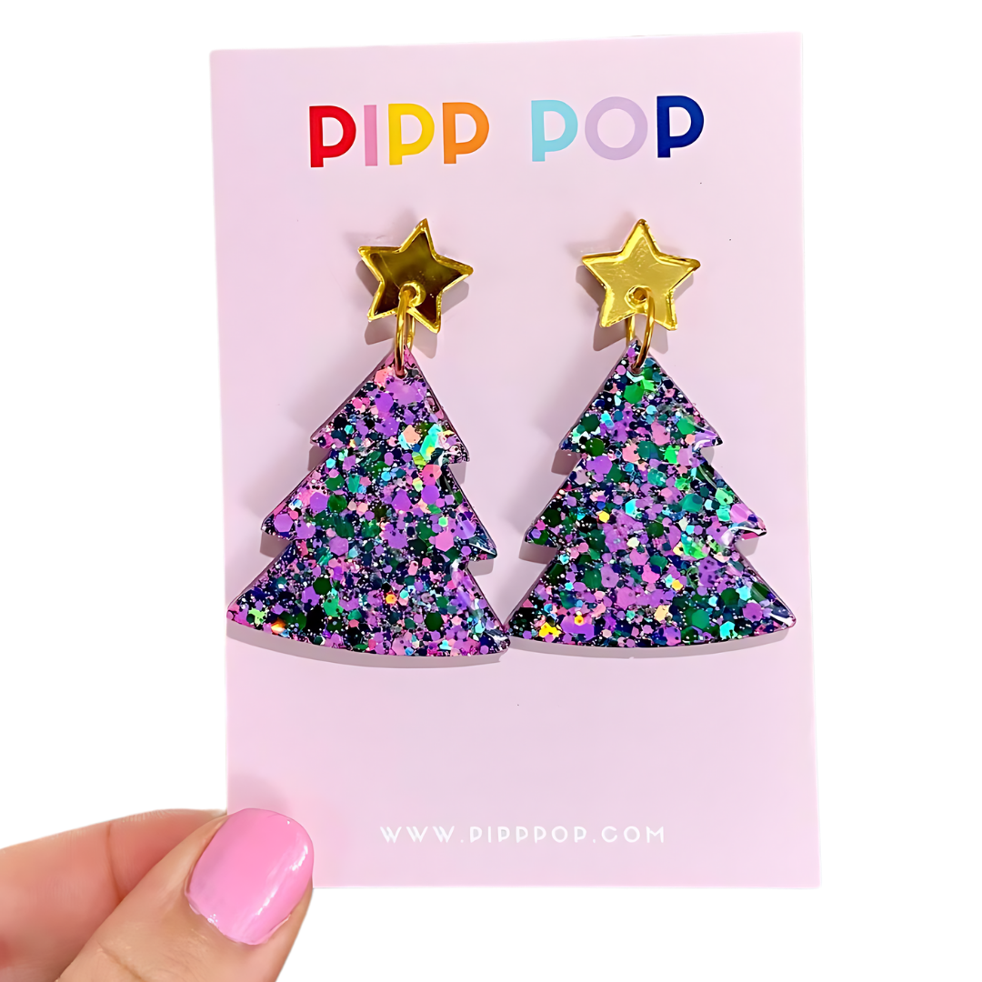 2024 Glitter Christmas Tree Dangles - 22 Styles Available-Pipp Pop