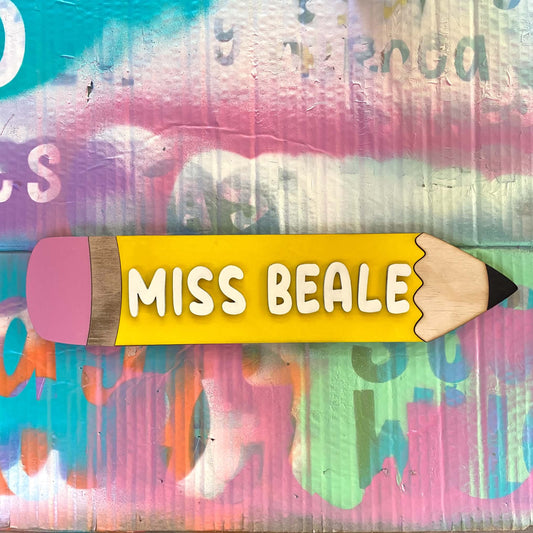 Custom Teacher Name Sign