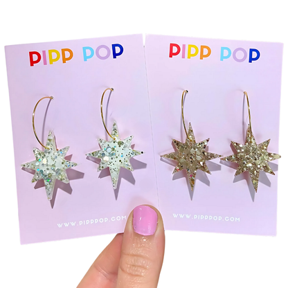 2024 Glitter Star Dangles - 3 Styles Available-Pipp Pop