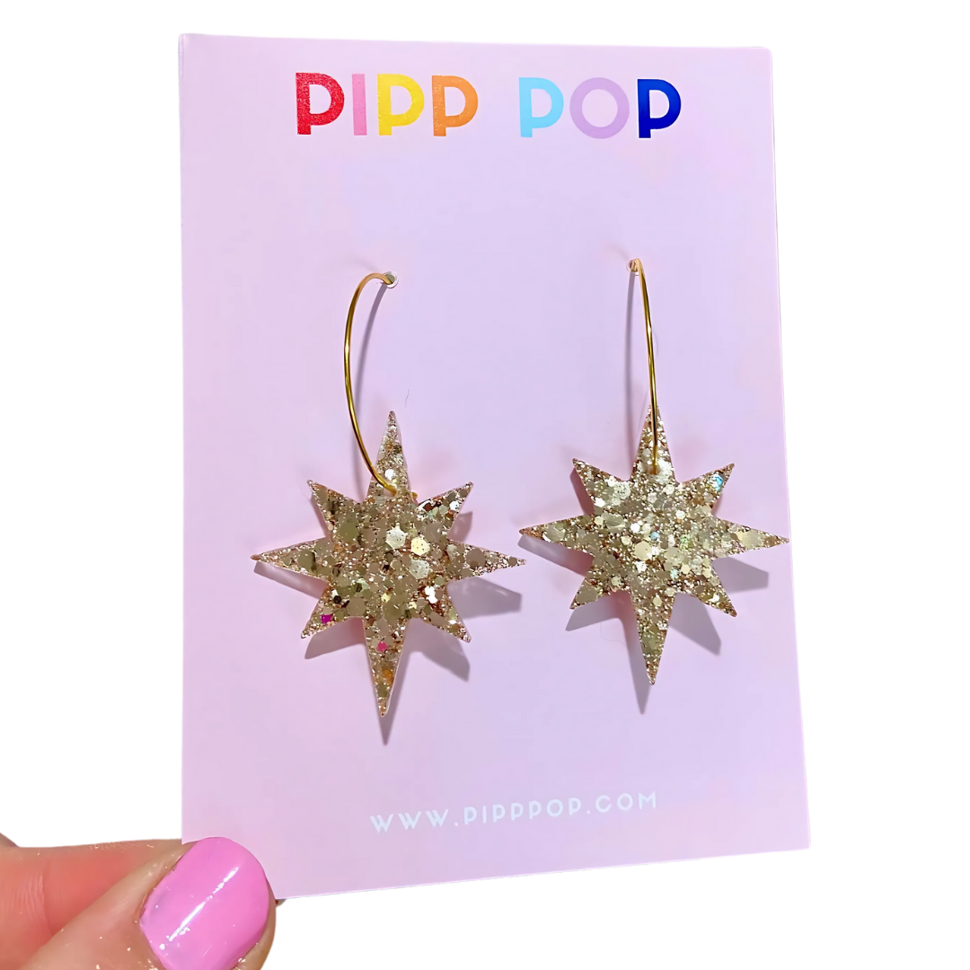 2024 Glitter Star Dangles - 3 Styles Available-Pipp Pop