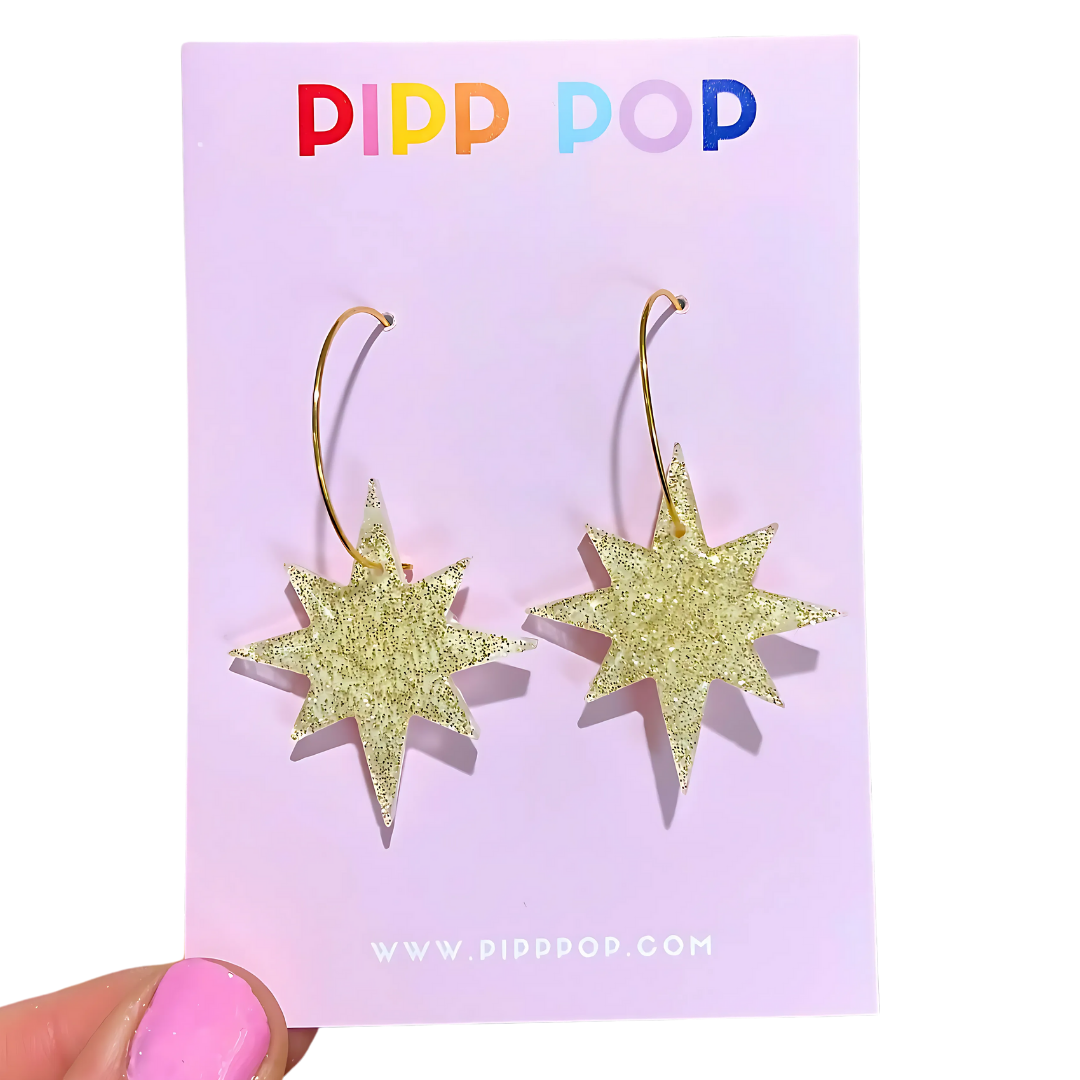 2024 Glitter Star Dangles - 3 Styles Available-Pipp Pop