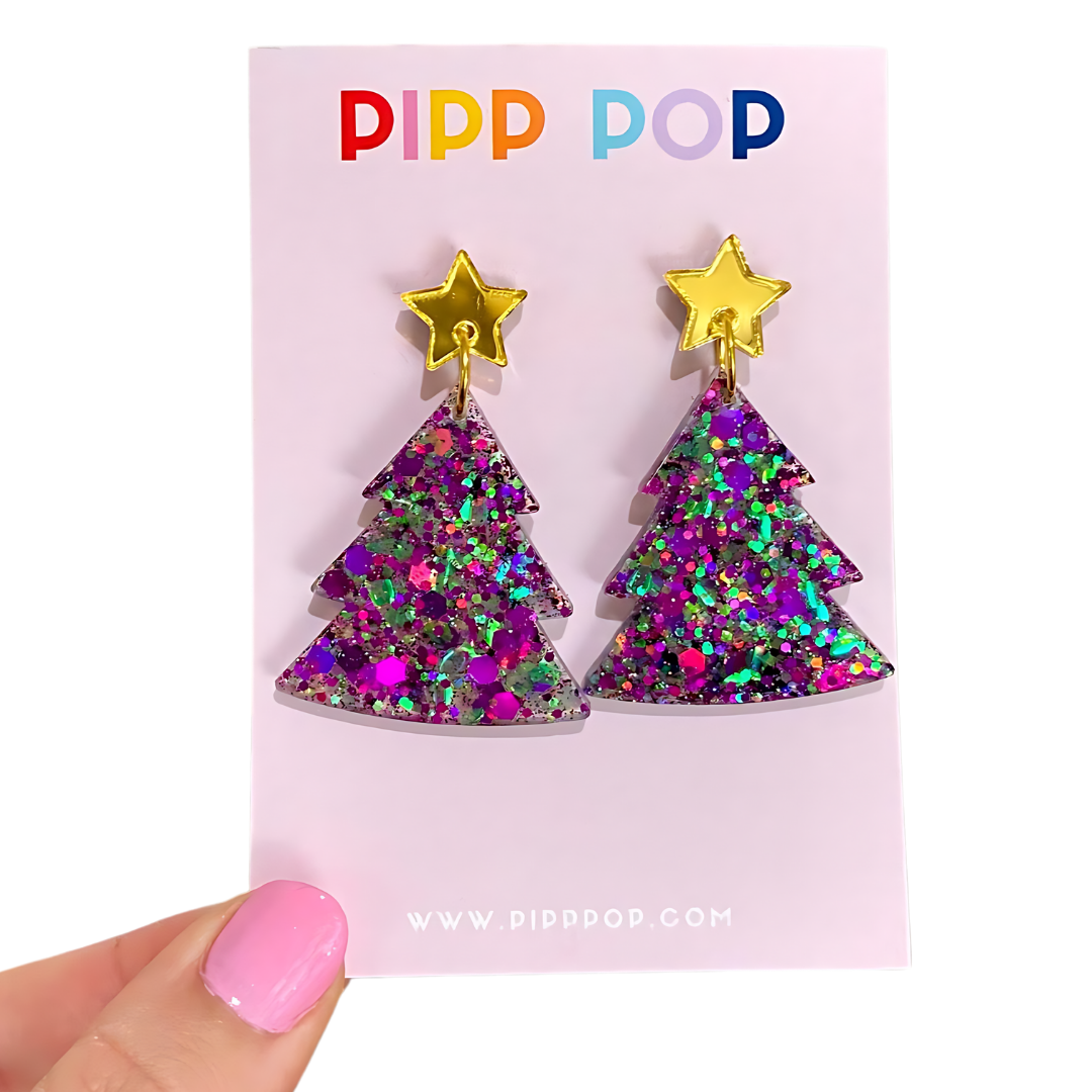 2024 Glitter Christmas Tree Dangles - 22 Styles Available-Pipp Pop