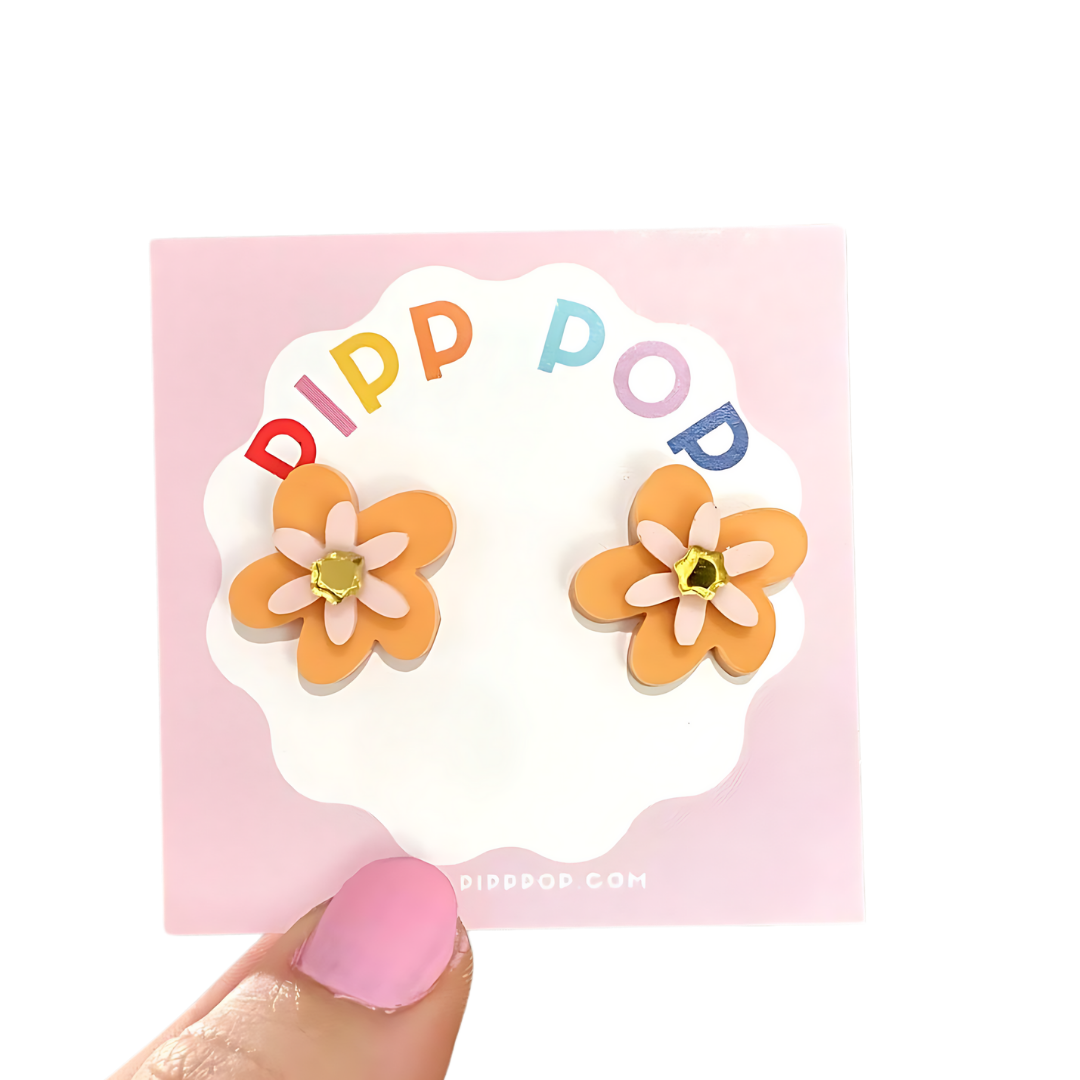 Mini Jessie Flower Studs - 10 Colours Available-Pipp Pop