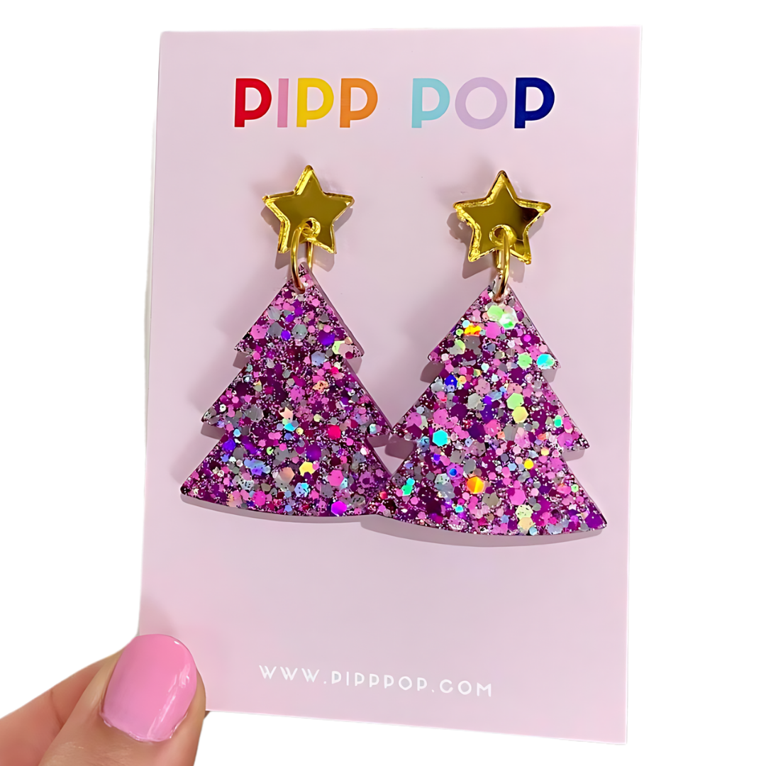 2024 Glitter Christmas Tree Dangles - 22 Styles Available-Pipp Pop