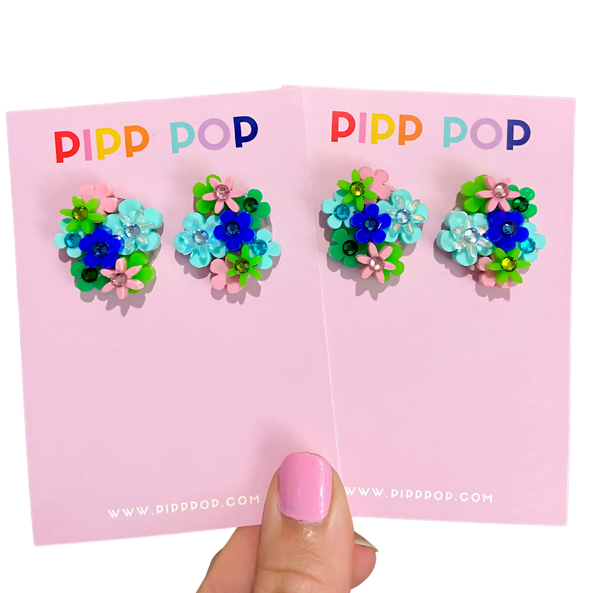 Flower Bouquet Studs - 8 Colours Available-Pipp Pop