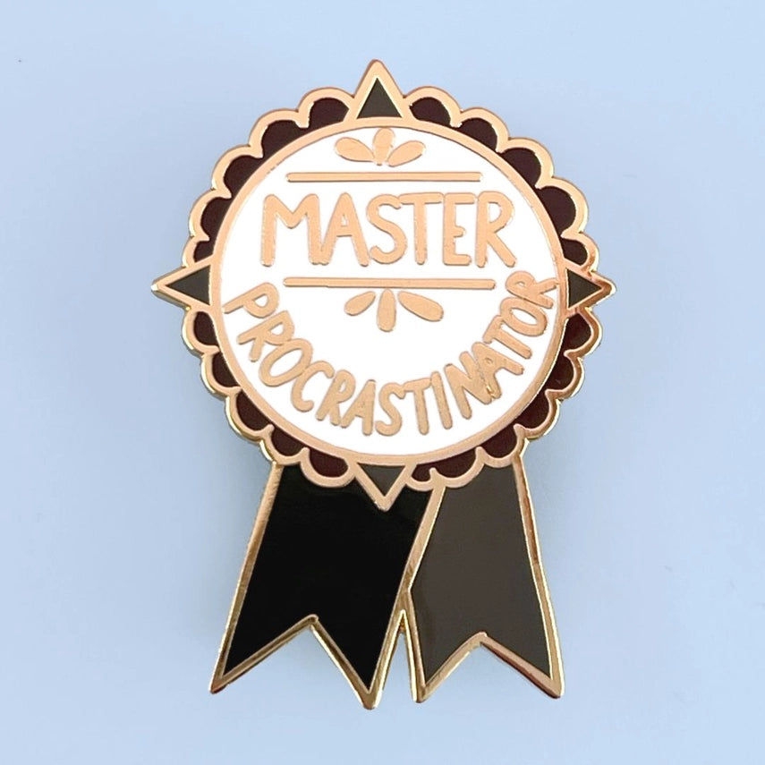 Master Procrastinator Award Lapel Pin-Pipp Pop