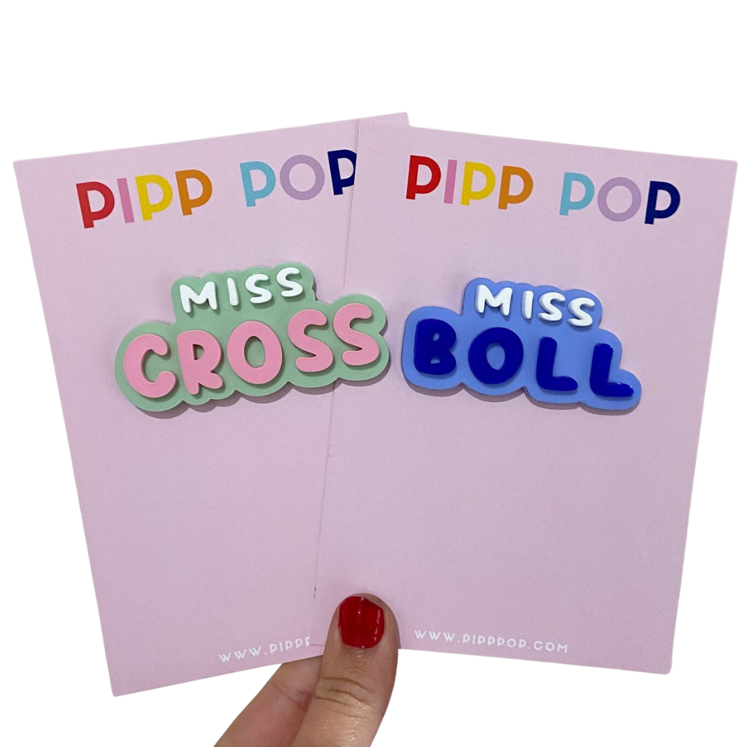 Customised Teacher Name Badge Pipp Pop customised-teacher-name-badge-pipp-pop