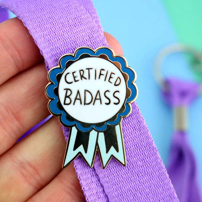 Certified Badass Lapel Pin-Pipp Pop