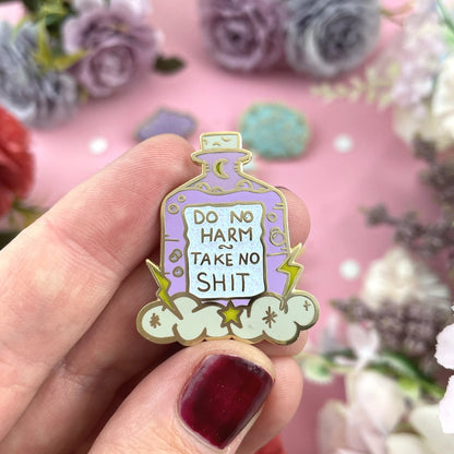 Do No Harm Take No Shit Lapel Pin-Pipp Pop