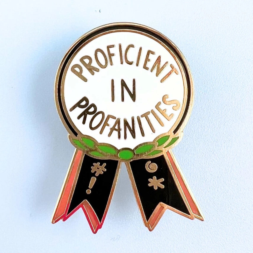 Proficient in Profanities Award Lapel Pin-Pipp Pop