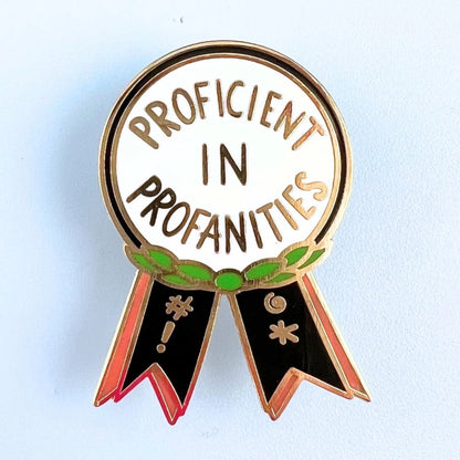 Proficient in Profanities Award Lapel Pin-Pipp Pop