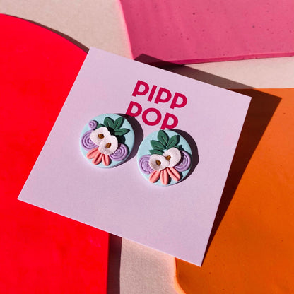 Pip's Poppies Studs-Pipp Pop