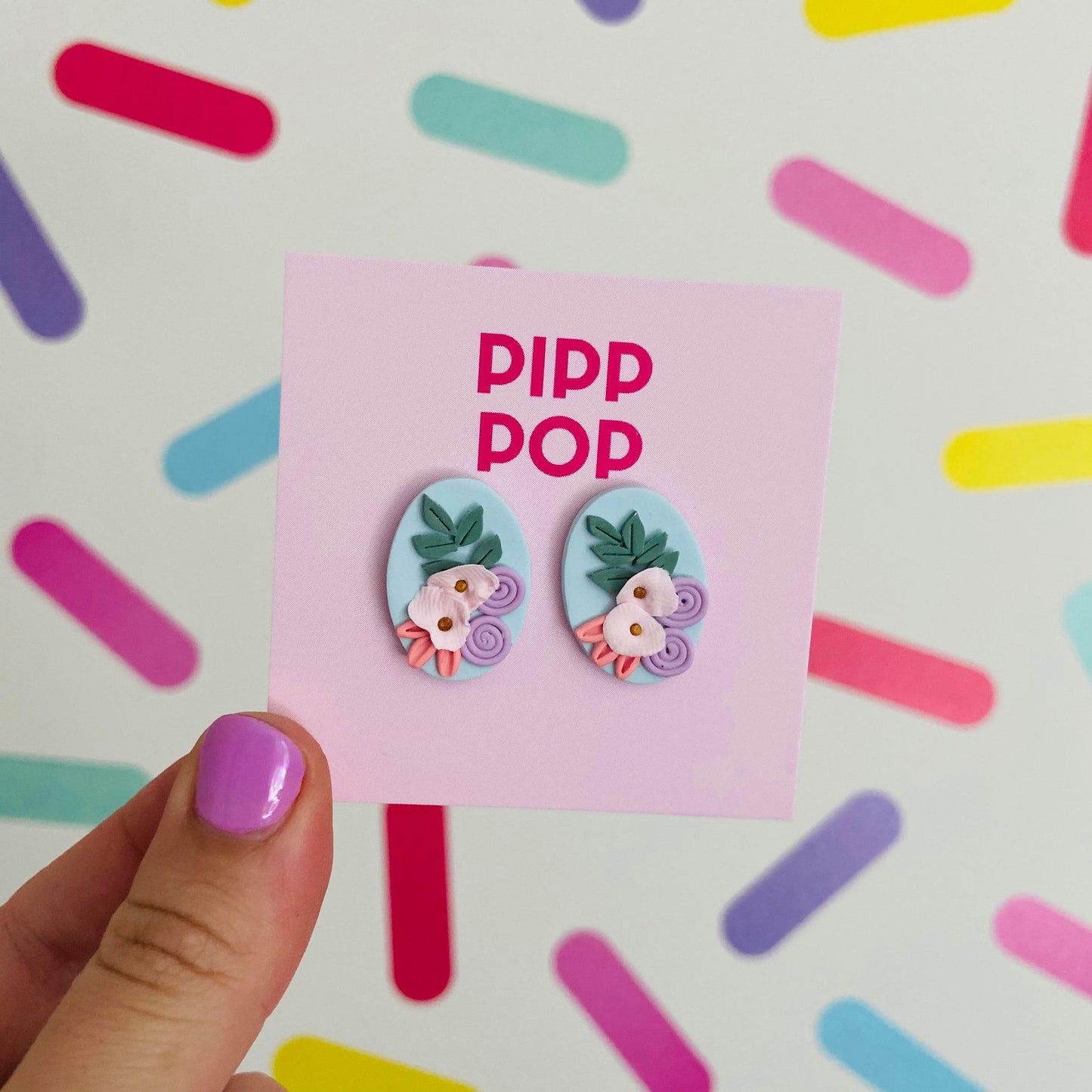 Pip's Poppies Studs-Pipp Pop