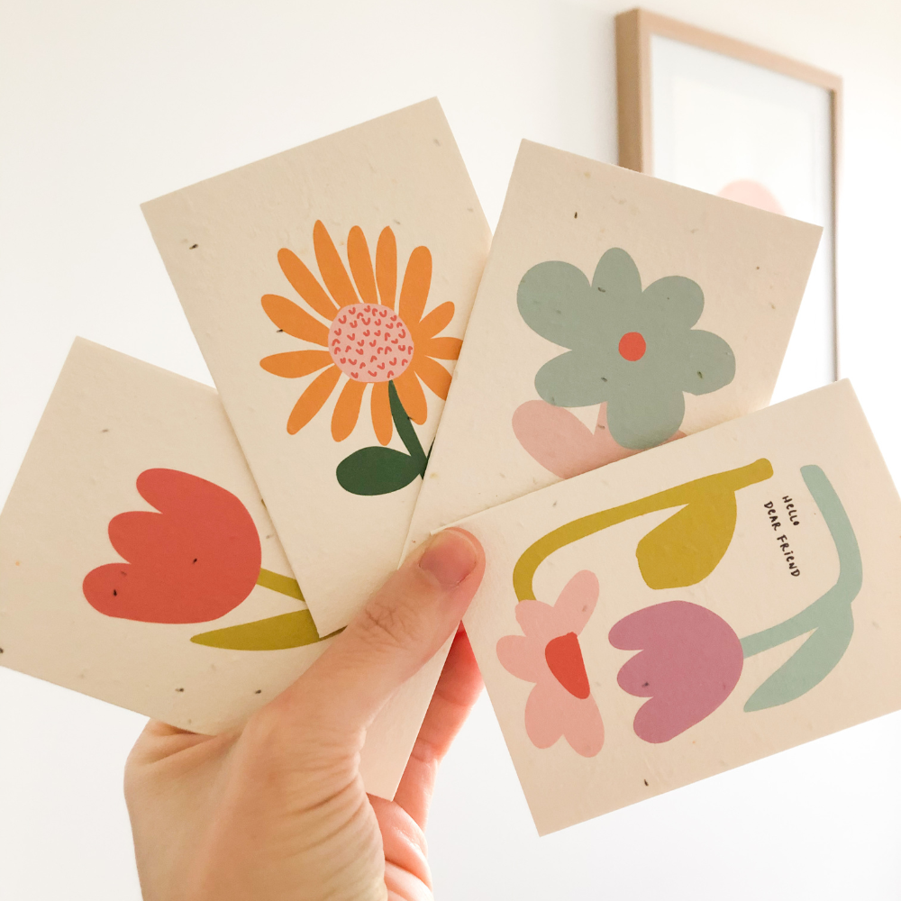 Hello Petal - 4 Pack Mini Plantable Cards-Pipp Pop