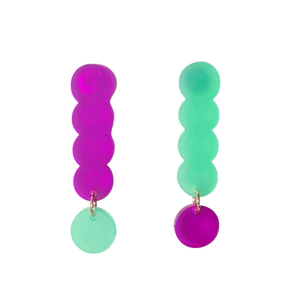 Topsy-Turvy Dangles Style 3 - 4 Colours Available-Pipp Pop