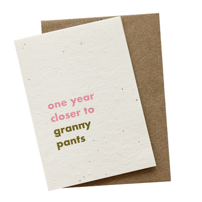 Hello Petal - Granny Pants Plantable Card-Pipp Pop