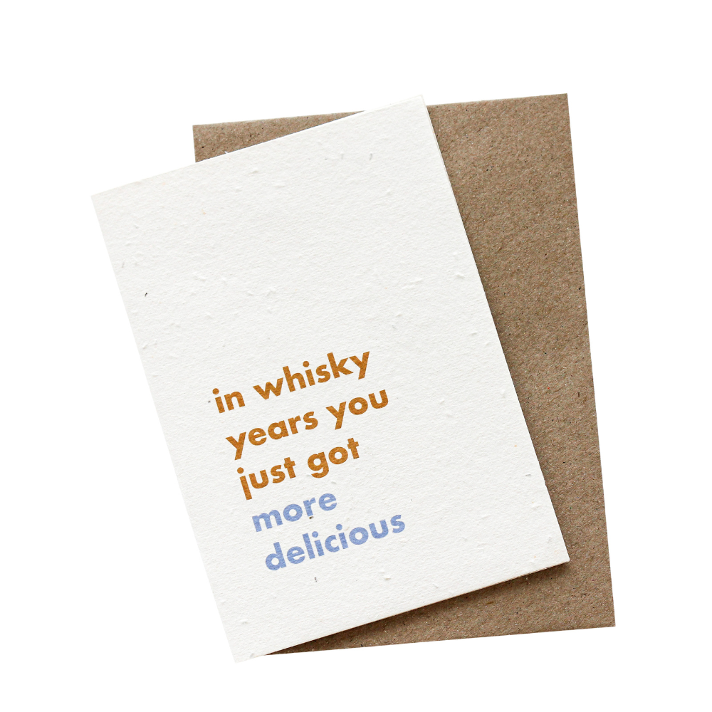 Hello Petal - Whisky Years Plantable Card-Pipp Pop